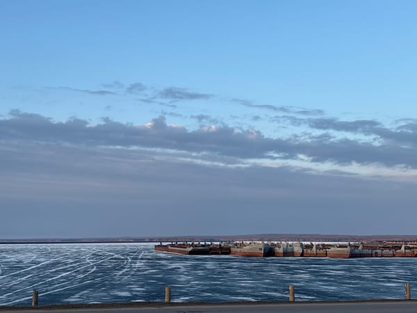 Industrial port activity documented in Chaikovsky, Russia