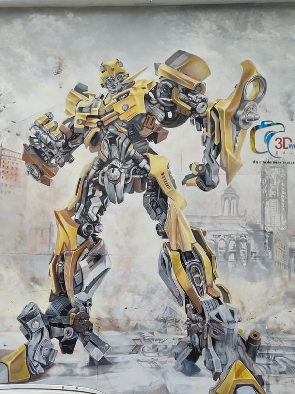 Pop culture street art murals documented in Da Lat Vietnam