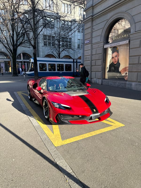 Luxury supercars spotted parked across central Zurich streets