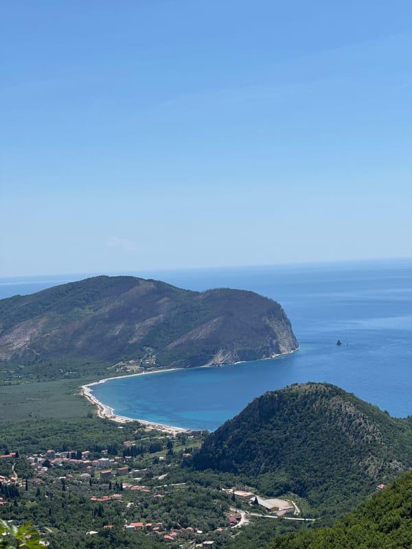 Driver captures scenic countryside views in Grabovica, Montenegro