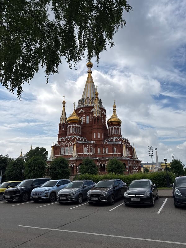 Orthodox cathedral views across Izhevsk, Russia