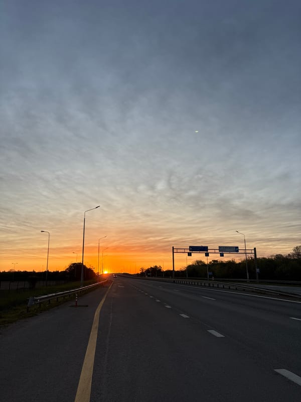 Sunset highway scenes documented in Gelendzhik, Russia