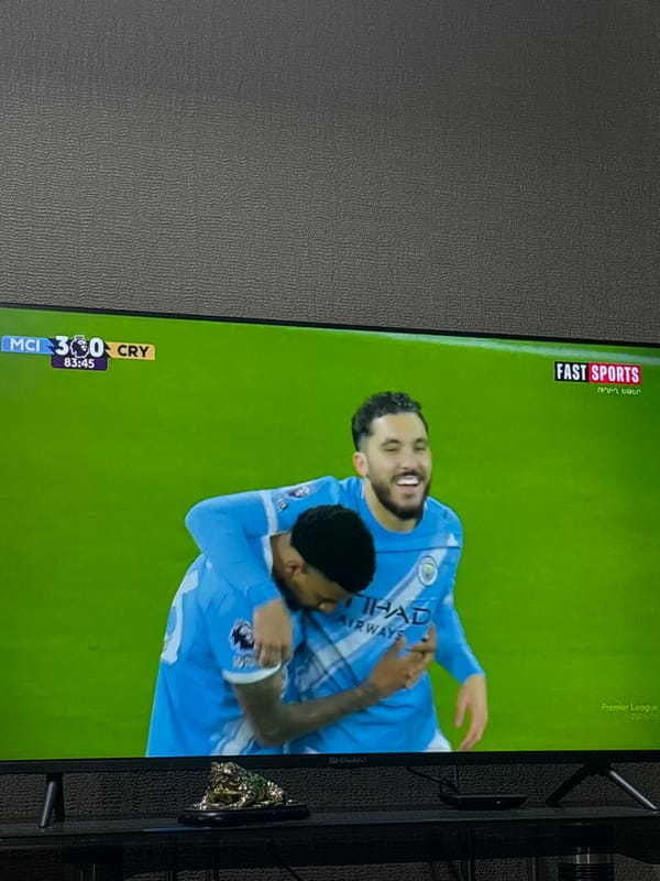 Yerevan resident watches Manchester City defeat Crystal Palace 3-0