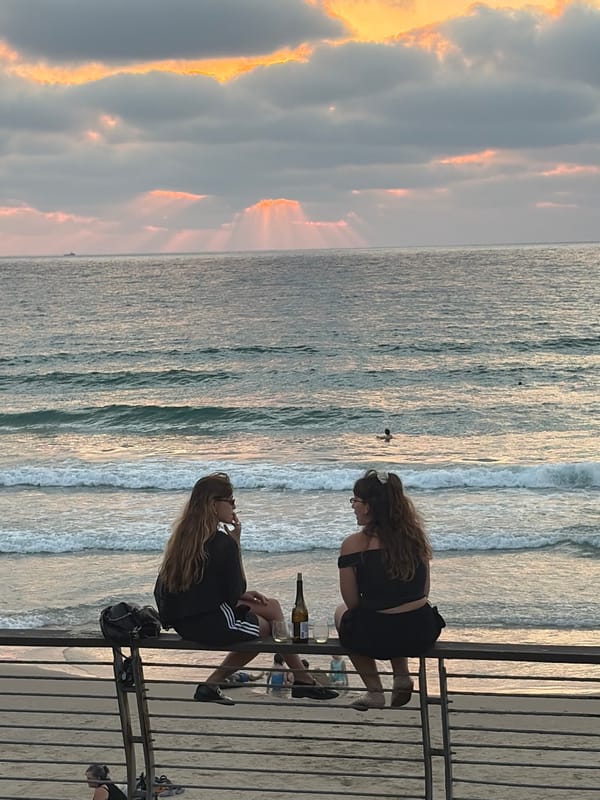 Sunset hour along the Tel Aviv and Jaffa waterfront