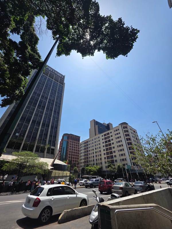 Street scene documented in Caracas showing urban life