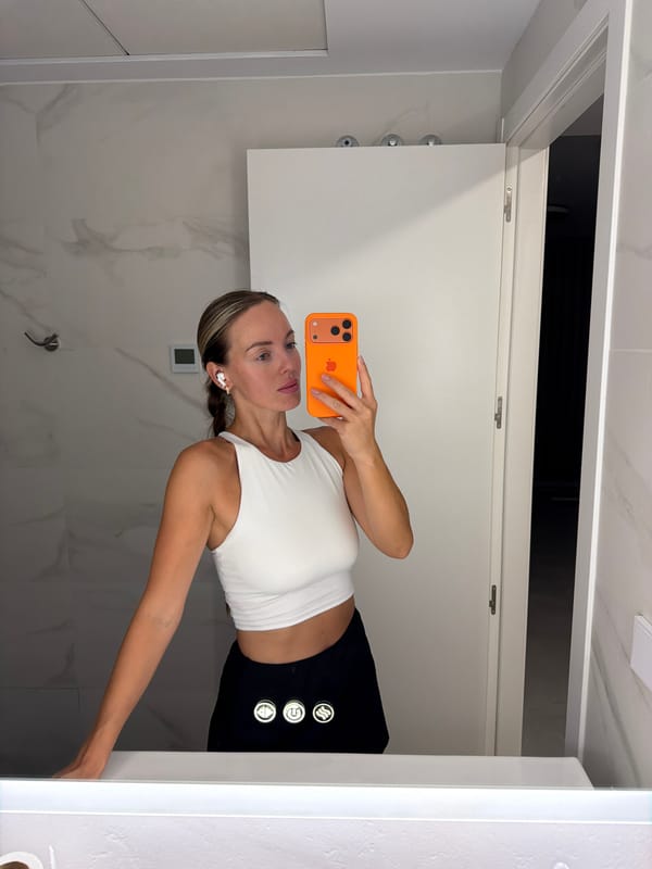 Bathroom mirror selfies in Finestrat, Spain