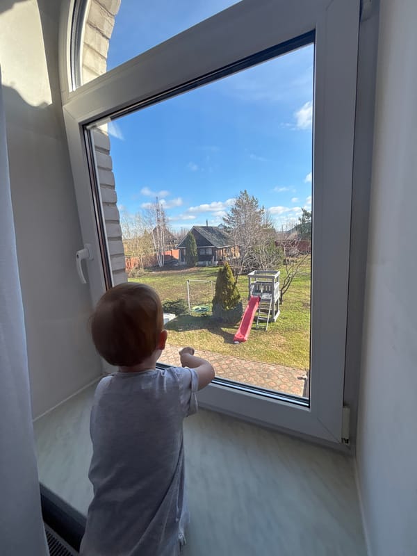 Domestic moments captured in Russian village backyard scene
