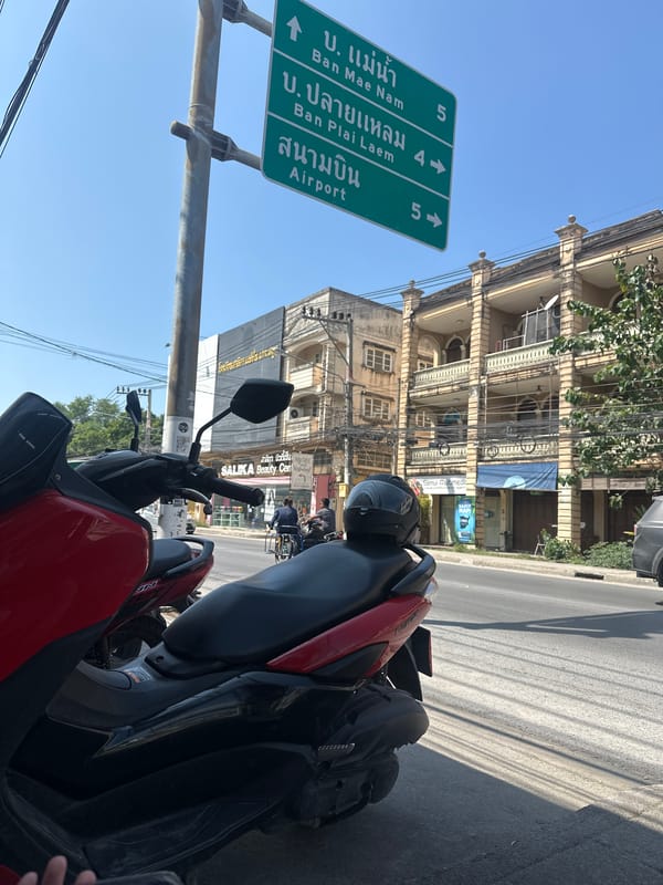 Morning street activity documented in Baan Bo Phut, Thailand