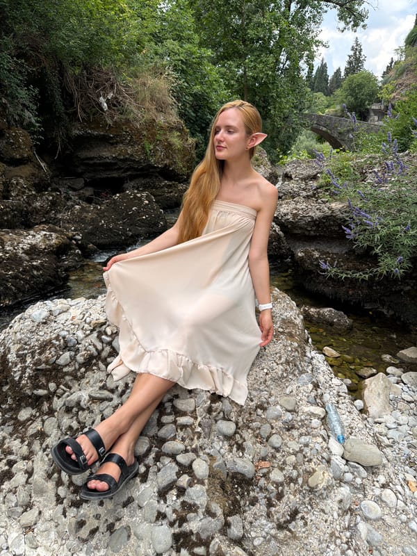 Styled outdoor shoot on rocky terrain near Podgorica