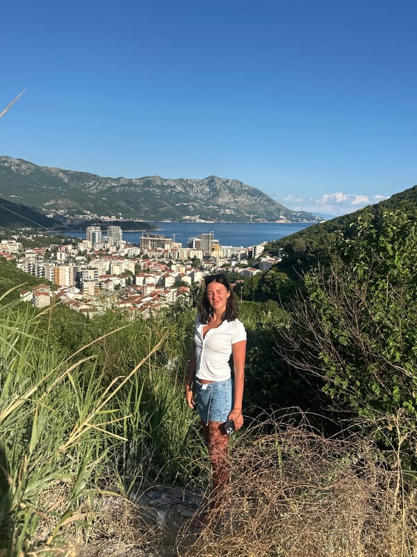 Woman documents afternoon routine in Budva nail salon and kitchen