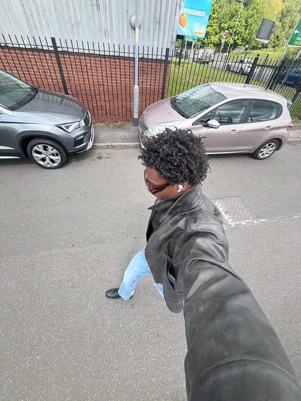 Person observed standing on Manchester street near parked cars