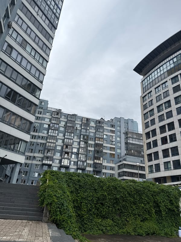 Lakhta Center district explored on an overcast St. Petersburg afternoon