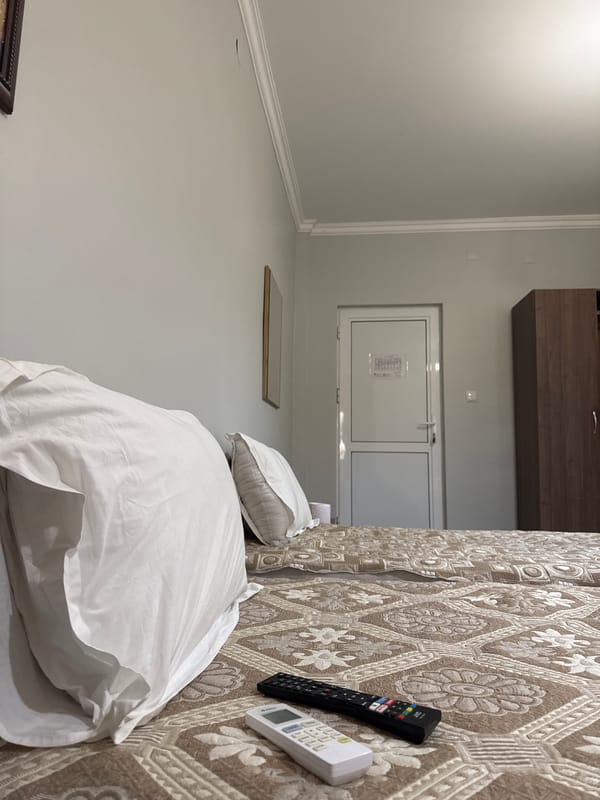 Hotel room documented in Dulovo, Bulgaria