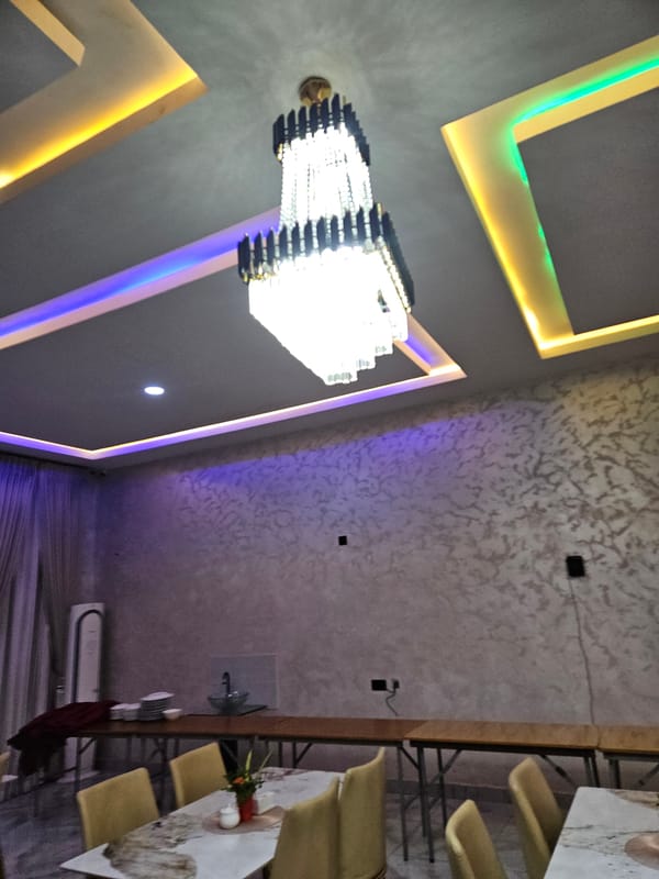 Hotel tour documented in Akwanga, Nigeria evening