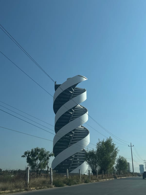 Urban documentation of modern buildings in Mexican suburb