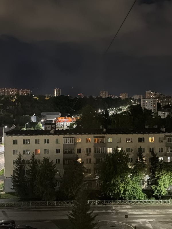Kazan residential district at night, seen from above