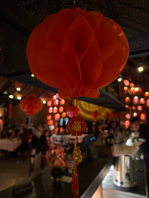 Inside a Chinese-themed restaurant in Kuta, Bali