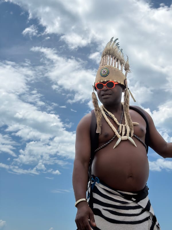 Beach day with tribal performers captured in Sochi