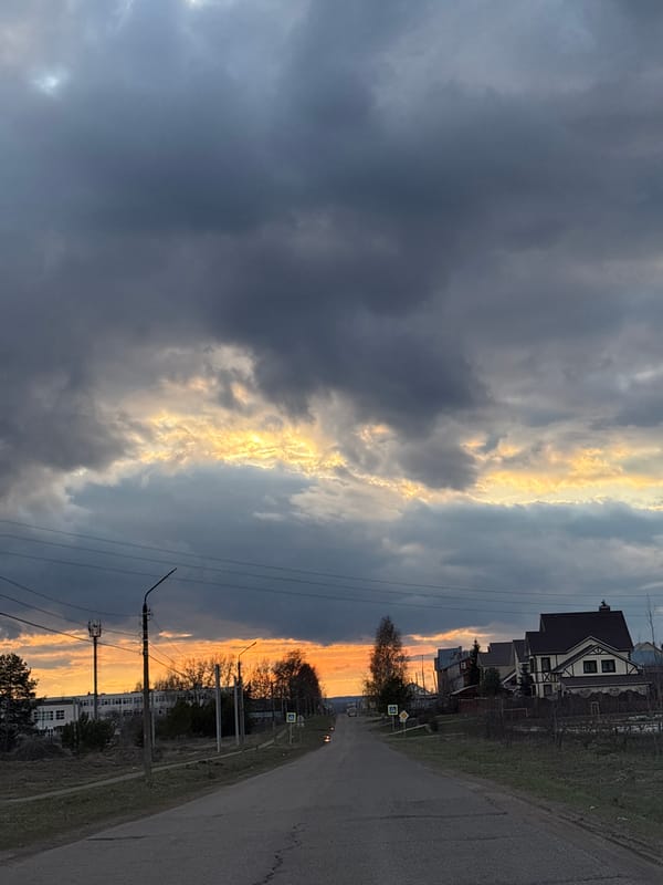 Dramatic sunset captivates witnesses in Прикамский, Russia