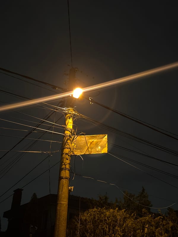 Nighttime street lighting captured in Sofia, Bulgaria