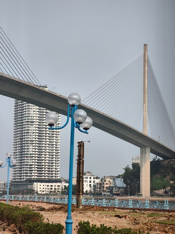 Bai Chay Bridge photographed from multiple angles in Vietnam