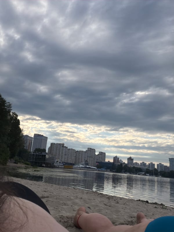 Beach day on the Dnipro, Kyiv