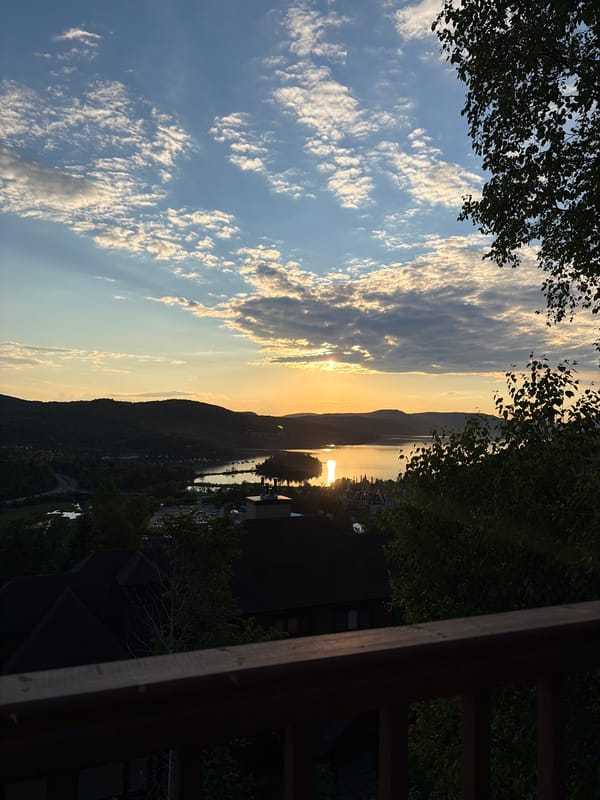 Sunset drinks and golden-hour views at Mont-Tremblant