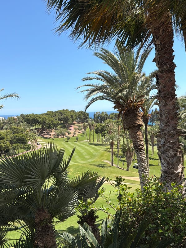 Golfers enjoy sunny afternoon at Torrequebrada course, Spain