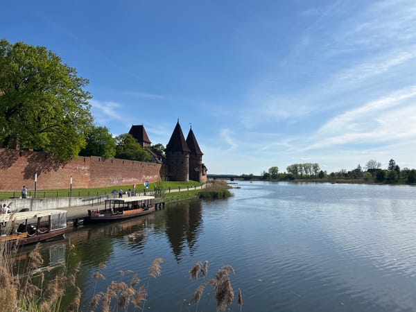 Tourist captures multiple views of historic Malbork Castle