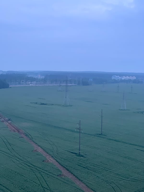 Agricultural landscape documented near Hrodna, Belarus