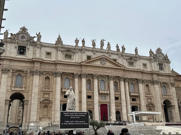 Crowds gather at St. Peter's Square, Vatican City