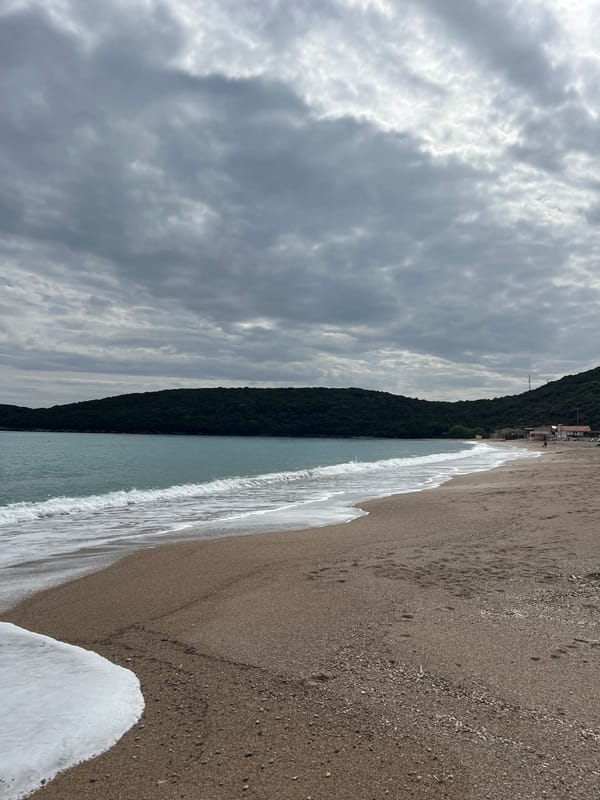 Quiet coastal scenes documented along Montenegro shoreline during spring day