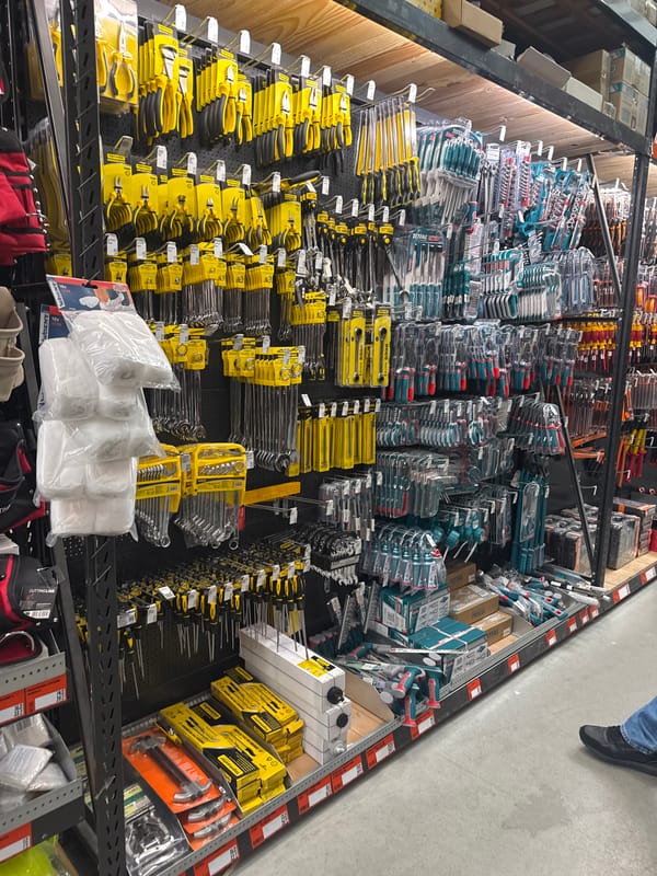 Hardware store merchandise documented in Sofia Bulgaria