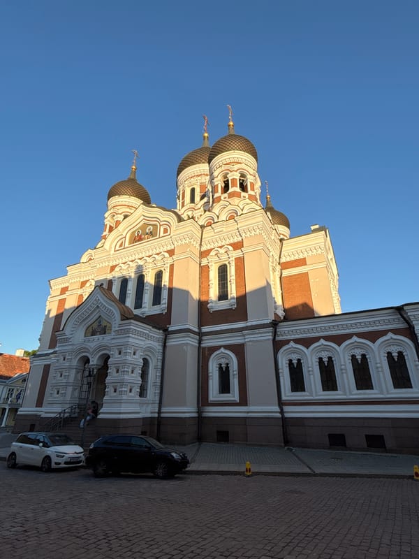Evening documentation of Tallinn's Old Town landmarks and shops