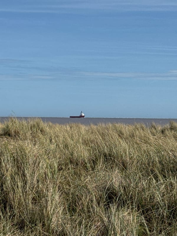 Clear skies photographed in Gorleston-on-Sea on sunny morning