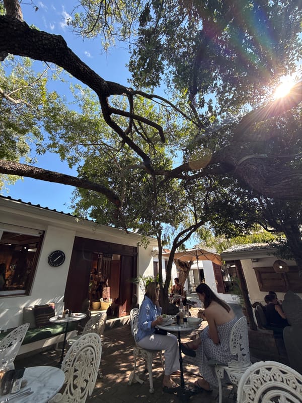 Midday dining scene captured at Cape Town's Strangers Club café
