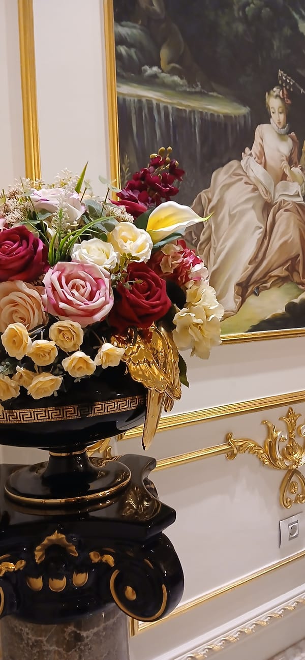 Inside a lavishly decorated neoclassical residence in Baku