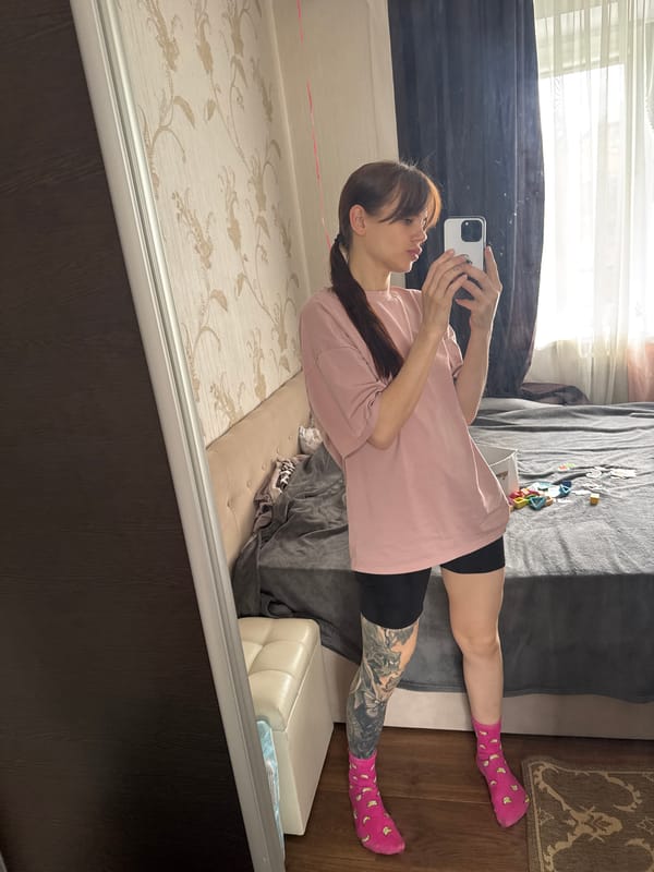 Woman takes indoor selfies in Rostov-on-Don residence