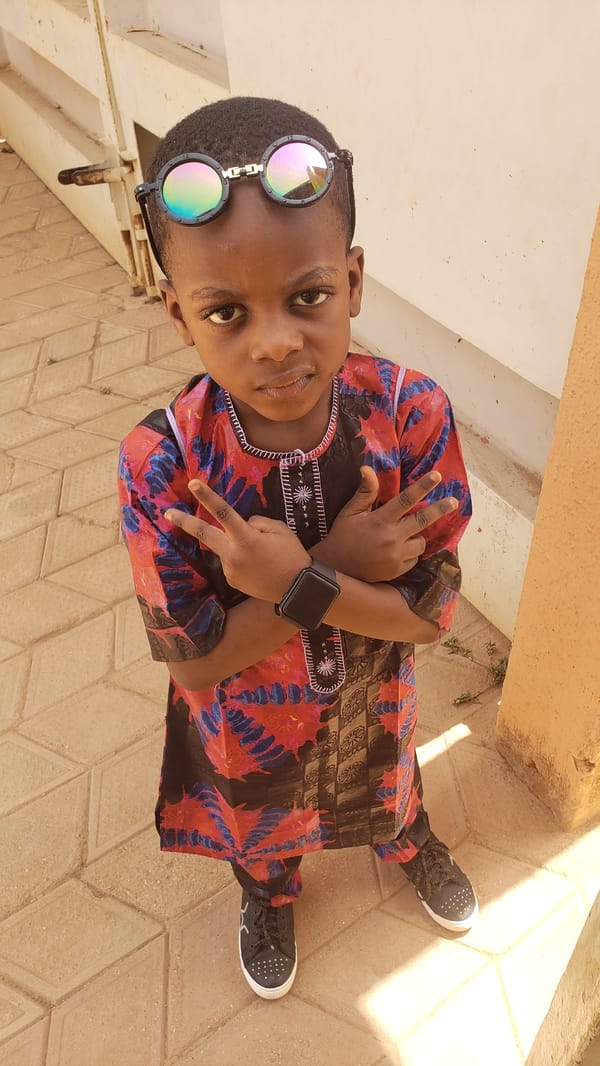 Young people photographed in colorful outfits in Sabon Tasha, Nigeria