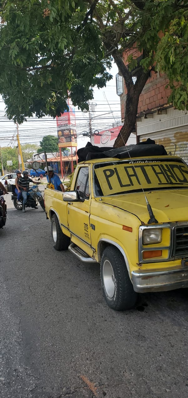 Yellow pickup truck with political slogan spotted in Cabudare
