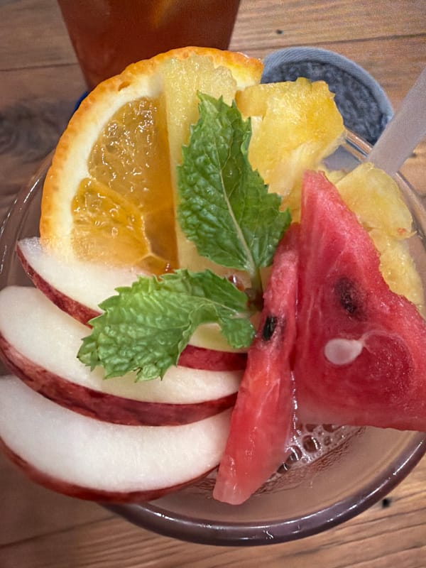 Fruit drink café visit documented in Nha Trang Vietnam