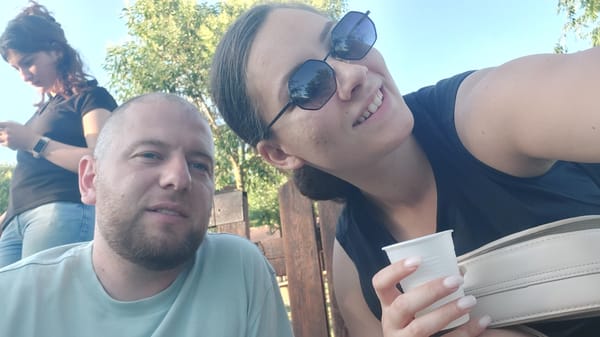 Couple Takes Selfie in Rome Park Setting