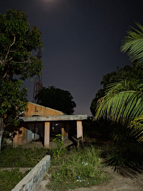 Nighttime street documentation captured in Keudegeudong, Indonesia