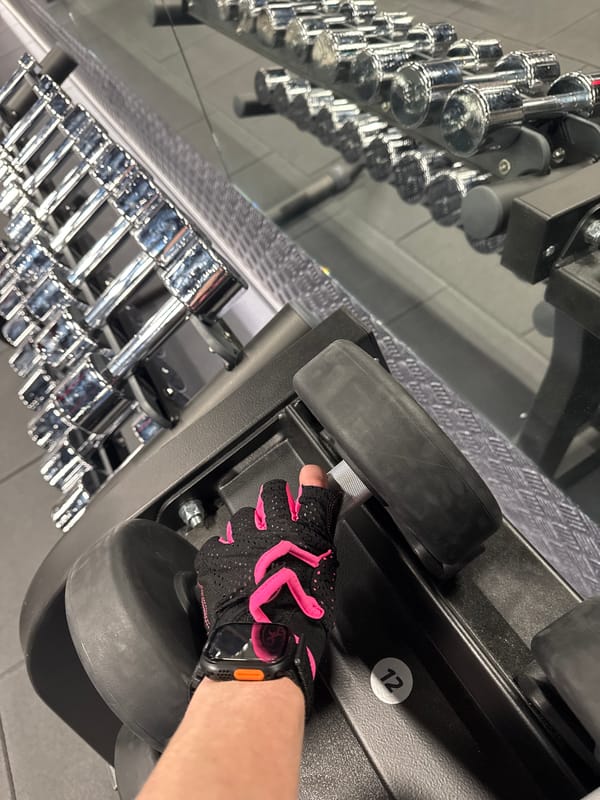 Gym workout session captured in Riga