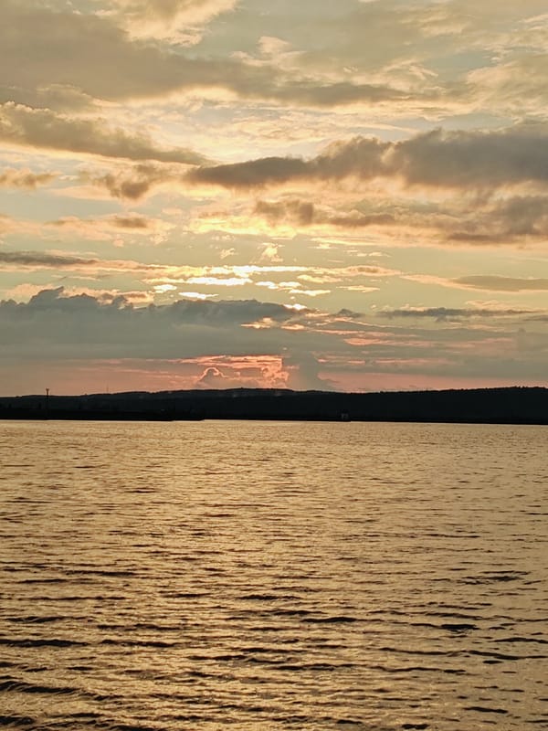 Sunset on the Kama River embankment, Chaikovsky