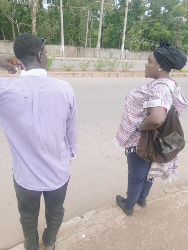 Morning street scene captures pedestrians and cyclist in Bukuru