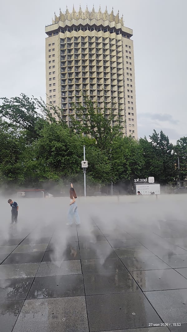 Dense fog engulfs Kazakhstan Hotel area in Almaty