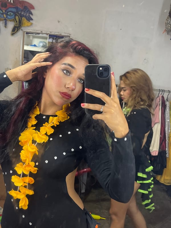 Woman Takes Costume Selfies in Porlamar Dressing Room