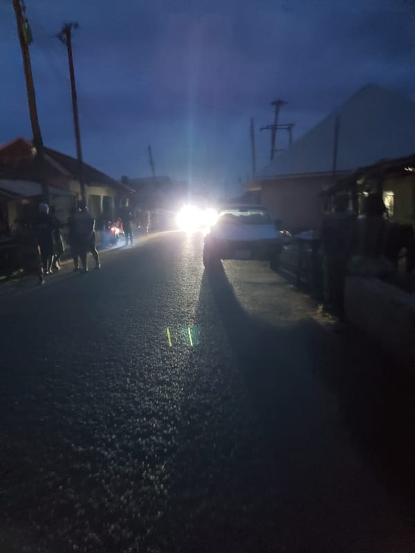 Evening street life documented in Jos, Nigeria