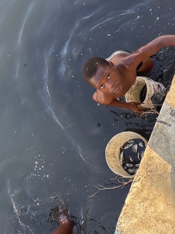 Street life and waterside activity across two Lagos neighborhoods